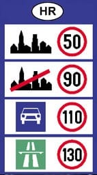 speed limit in croatia