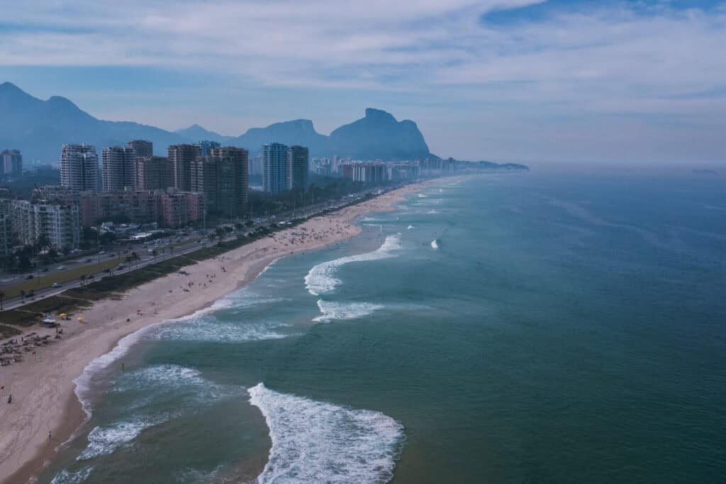 barra da tijuca beach in rio de janeiro