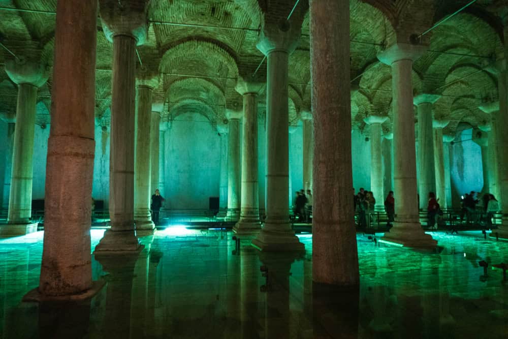Illuminated Collumns in Basilica Cistern, Istanbul