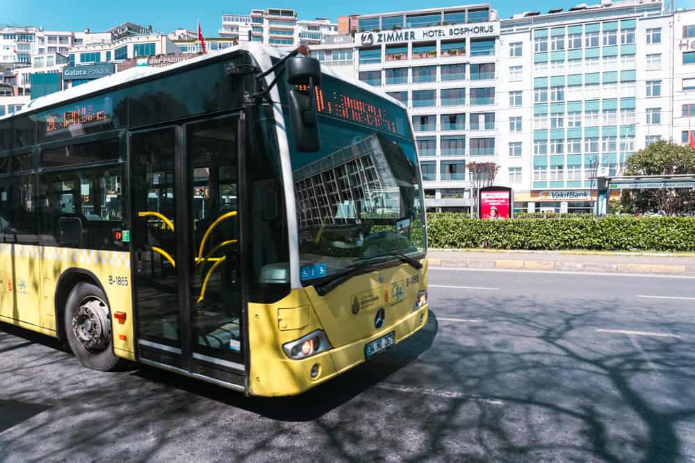 public transport bus in istanbul